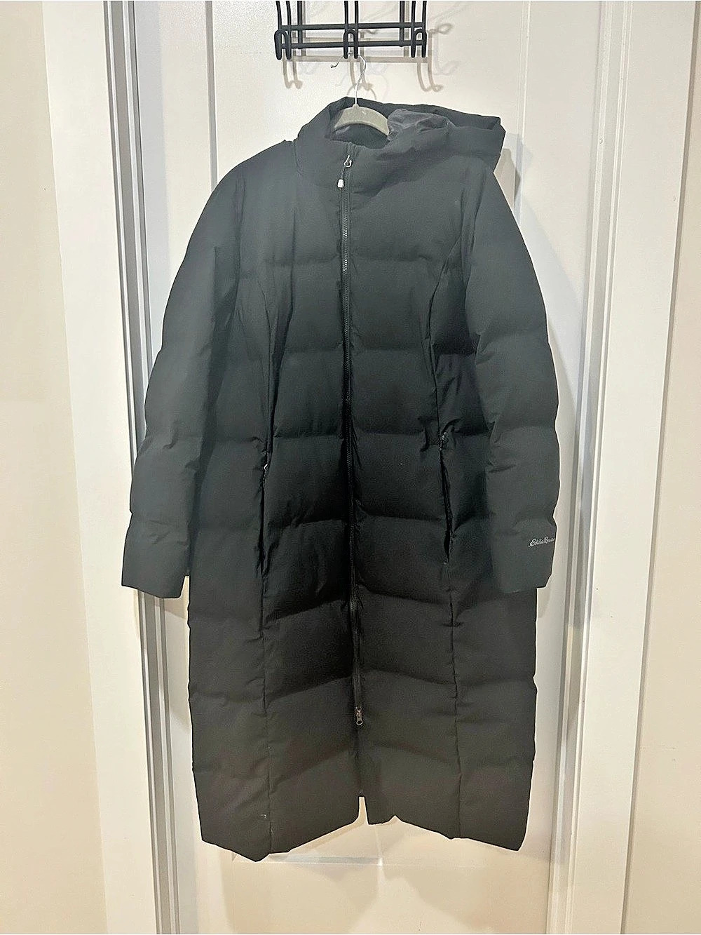 Eddie Bauer Glacier Peak Seamless Stretch Down Duffle Coat Parka Black XL